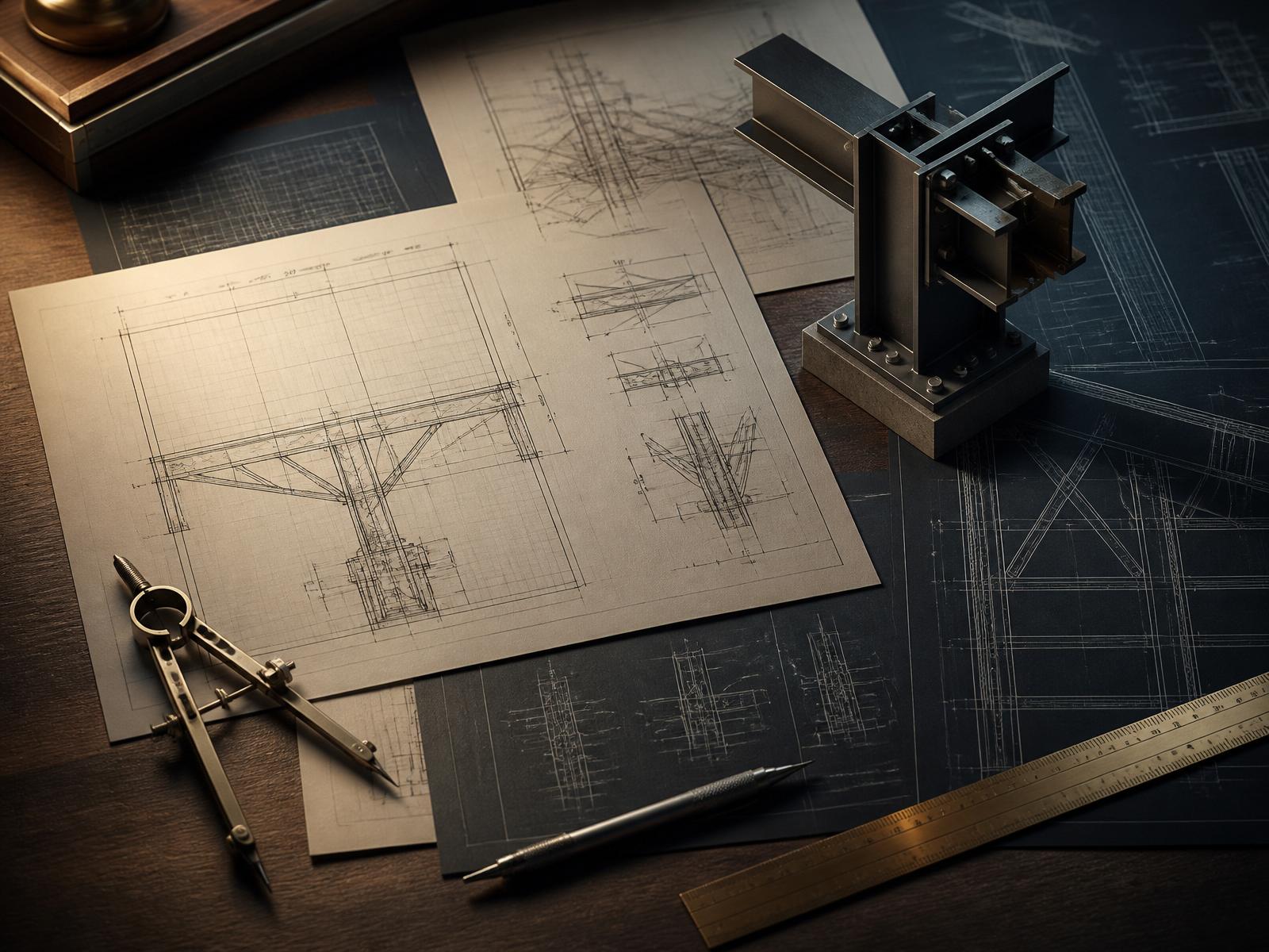 Detailed engineering drawings and technical models